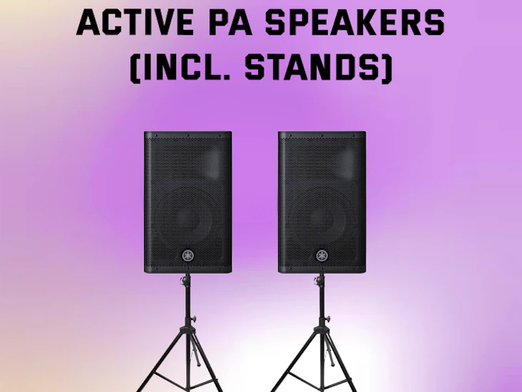 2 x active yamaha pa speakers