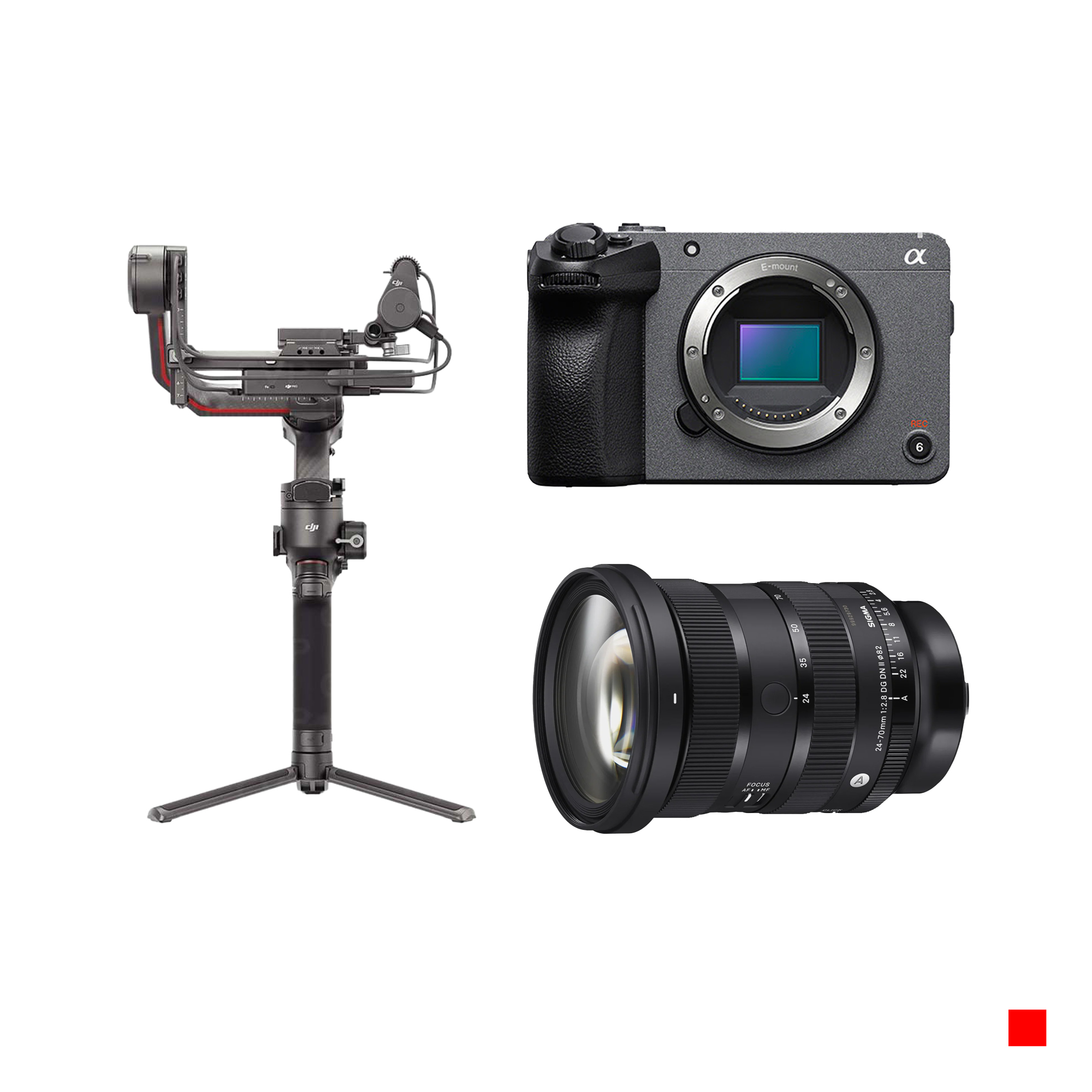Fx30 gimbal package [rs3 pro and sigma 24-70mm f2.8]