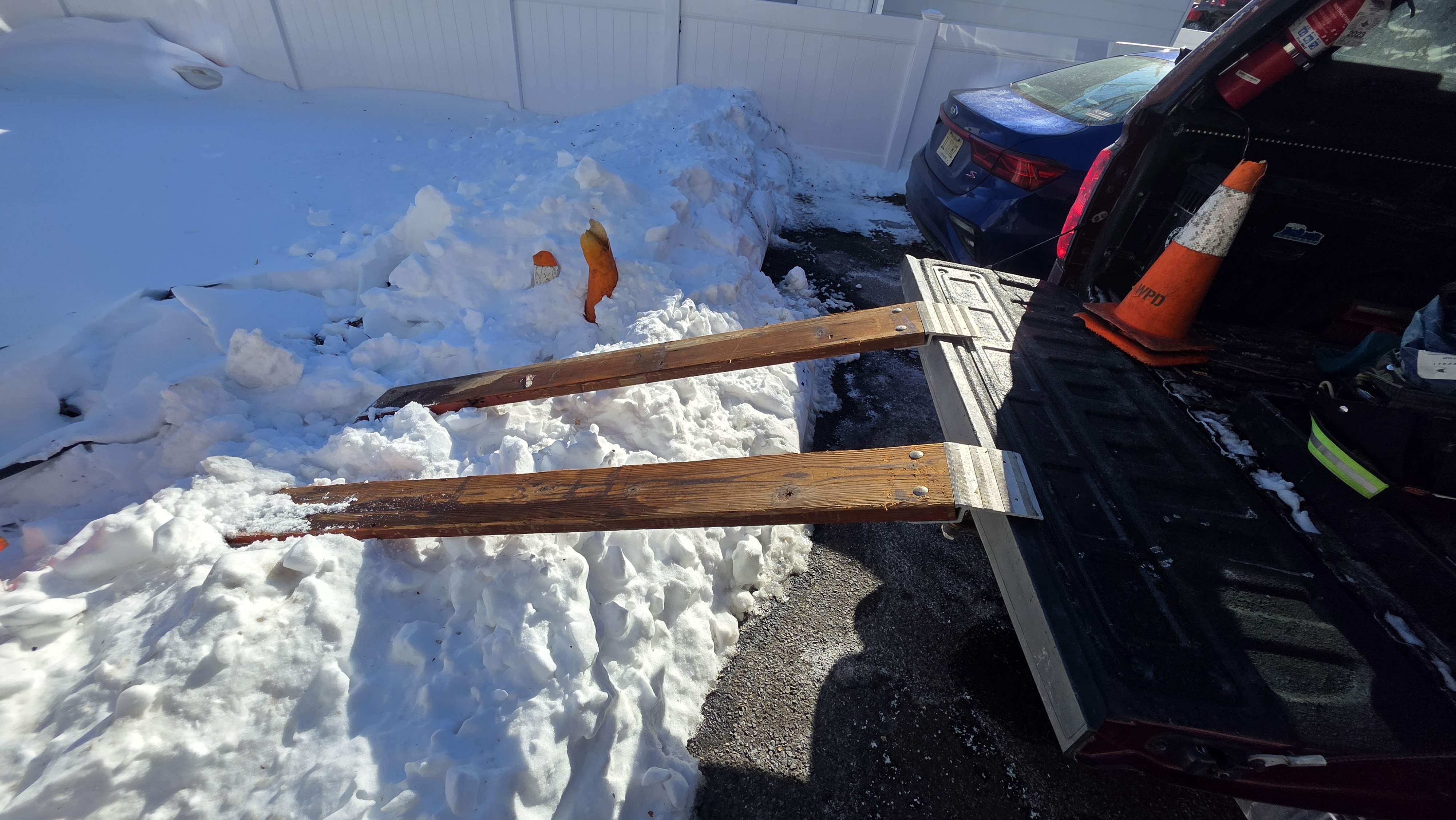 Wooden ramps for truck