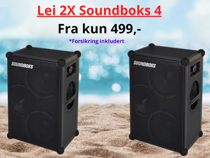 2 x soundboks 4💥 (med ekstra batterier)