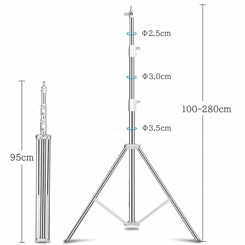  heavy duty stainless steel light stand