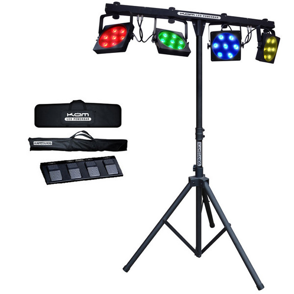 2 x kam led powerbar & moving heads bundle