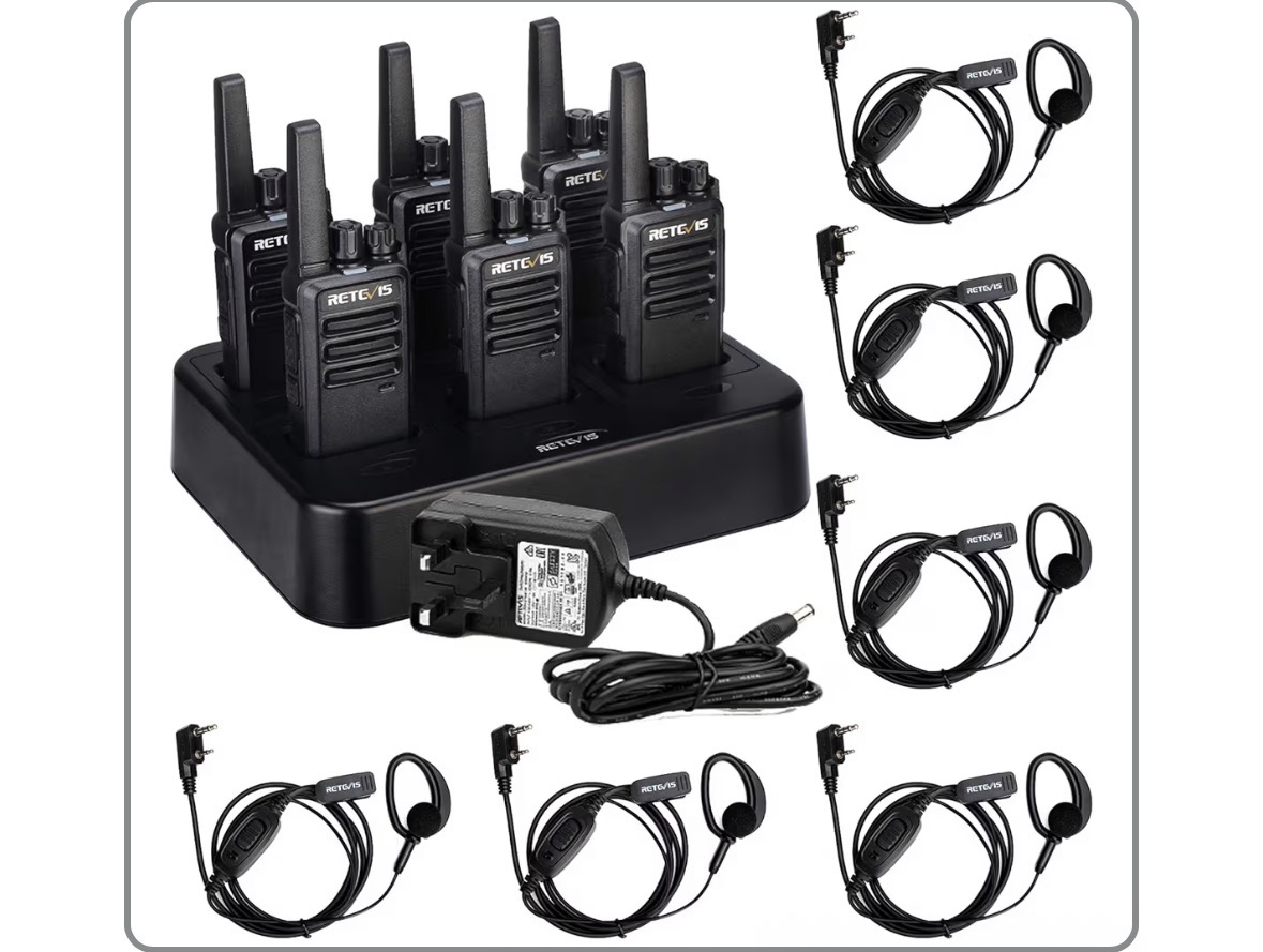 6 pack two way radio walkie talkie 
