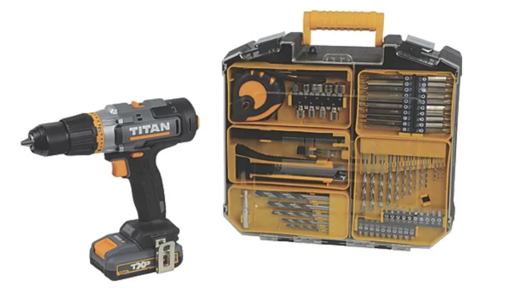 Cordless combi- drill, impact & screwdriver (50nm torque) + 78-pieces acc. kit