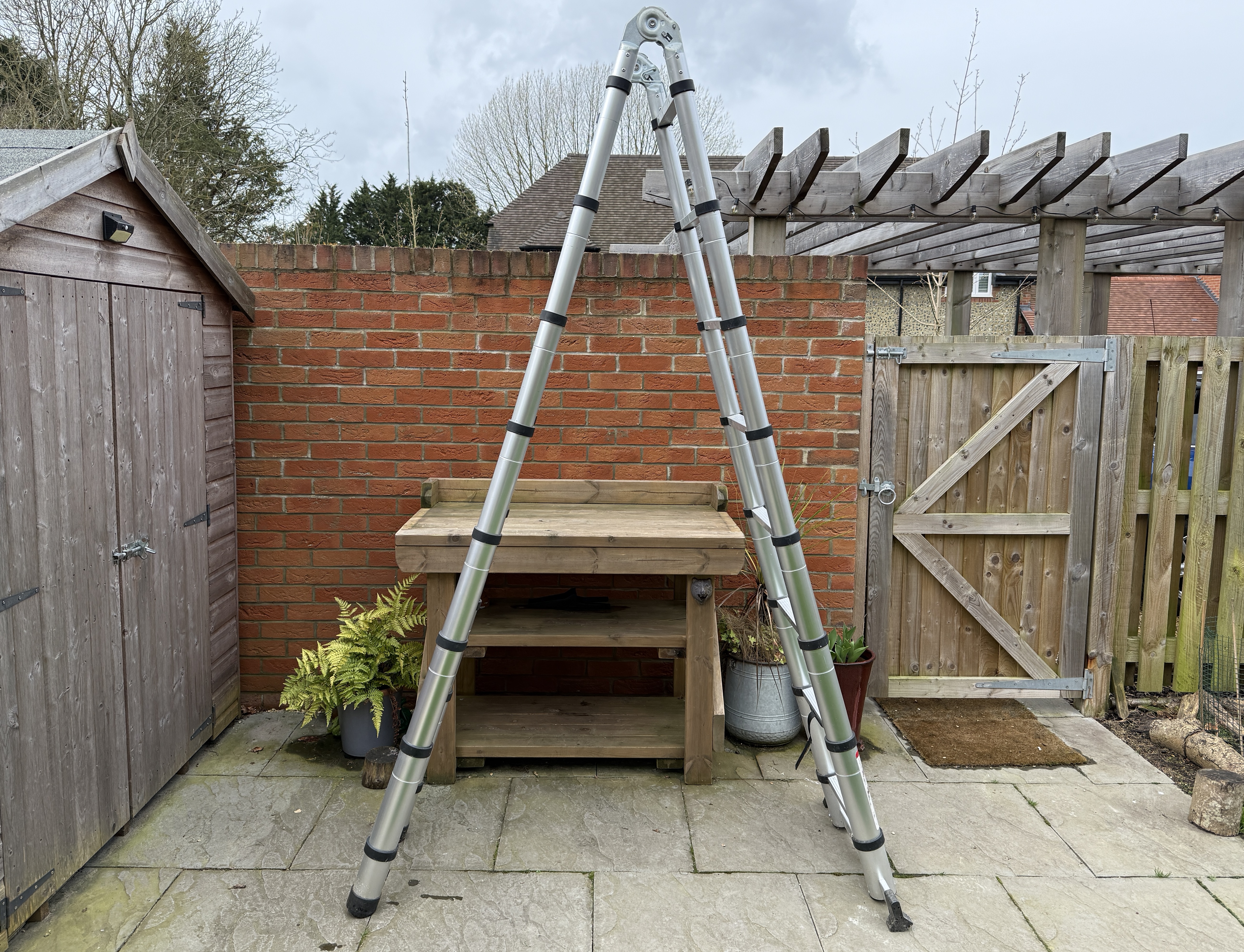 5m telescopic ladder – a-frame & extension ladder – diy / gutter / decorating