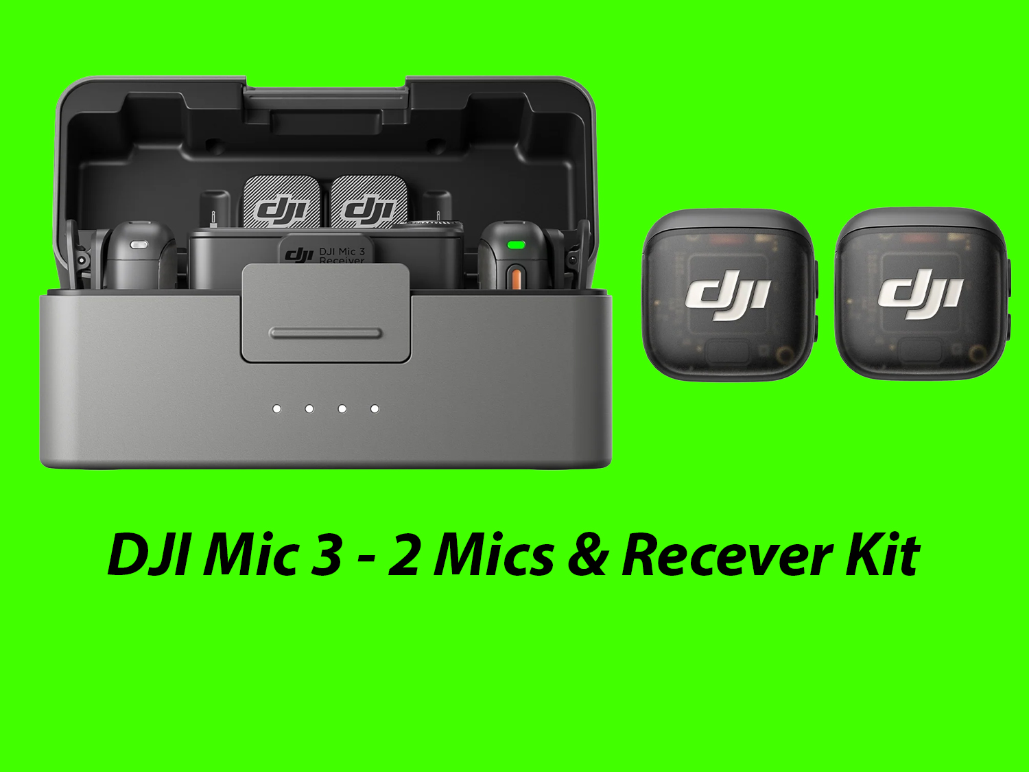 Dji mic 3 combo (2 mics + 1 receiver + charging case) wireless lav mic