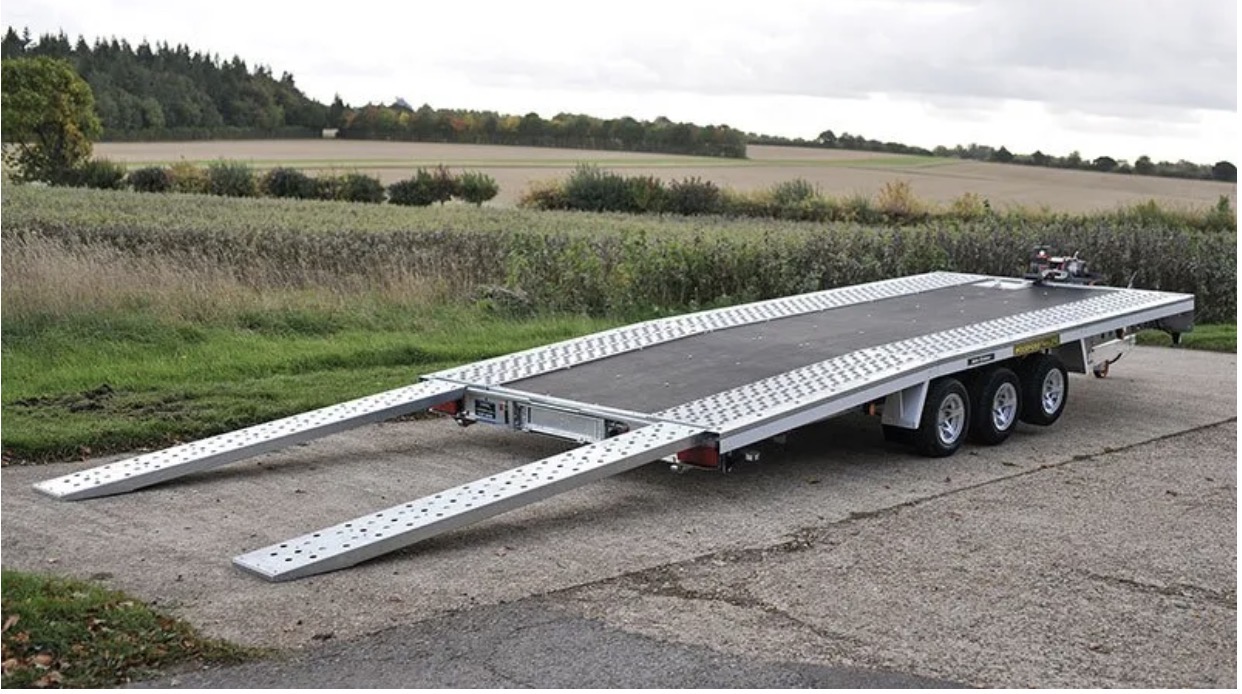 18ft car/van transporter trailer with electric winch
