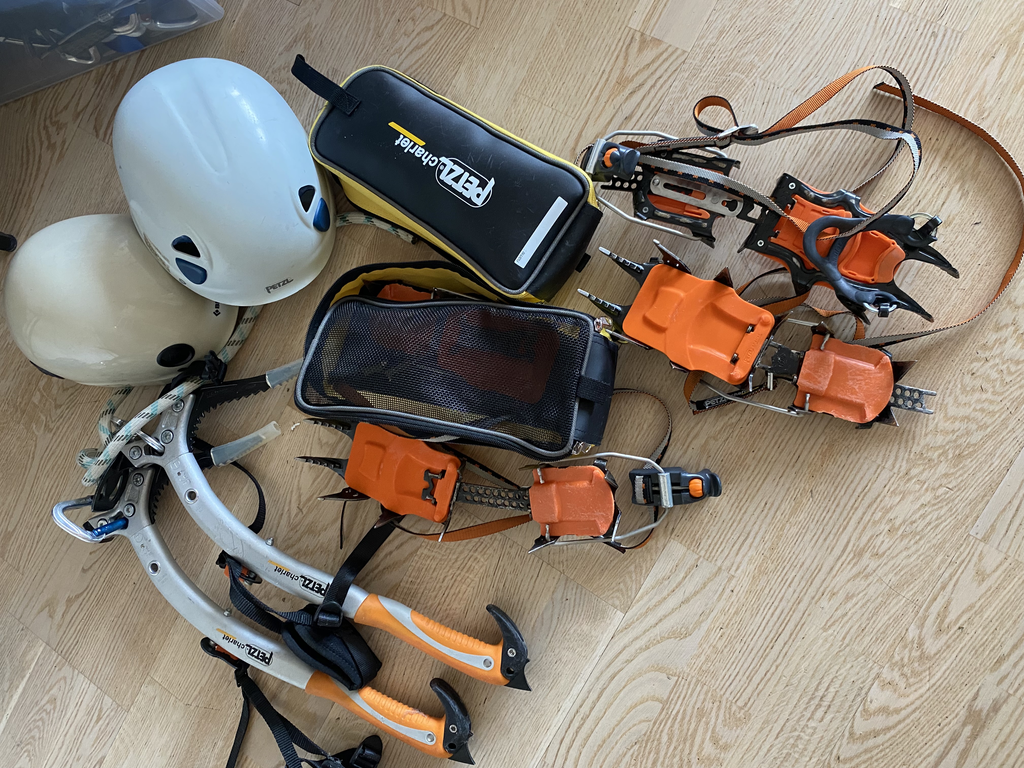 Stegjern, isøks, is-skruer