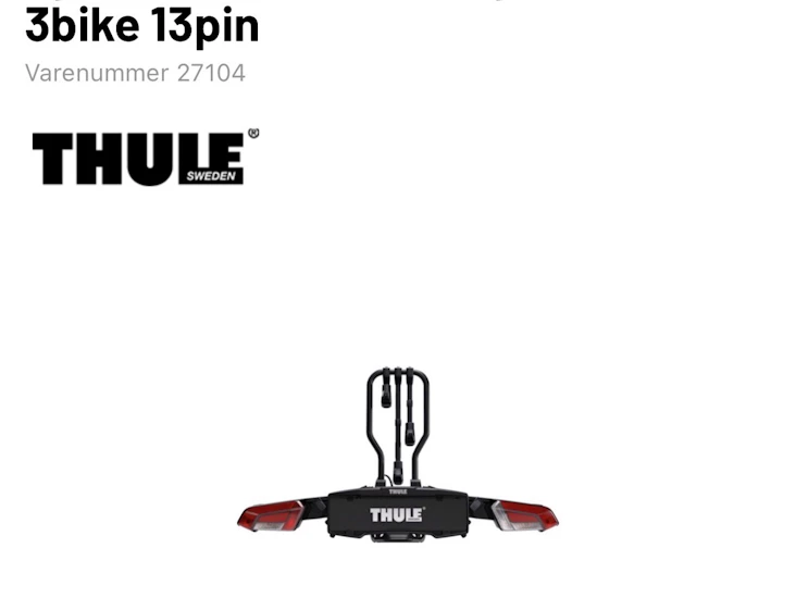 Cykelholder thule easyfold 3