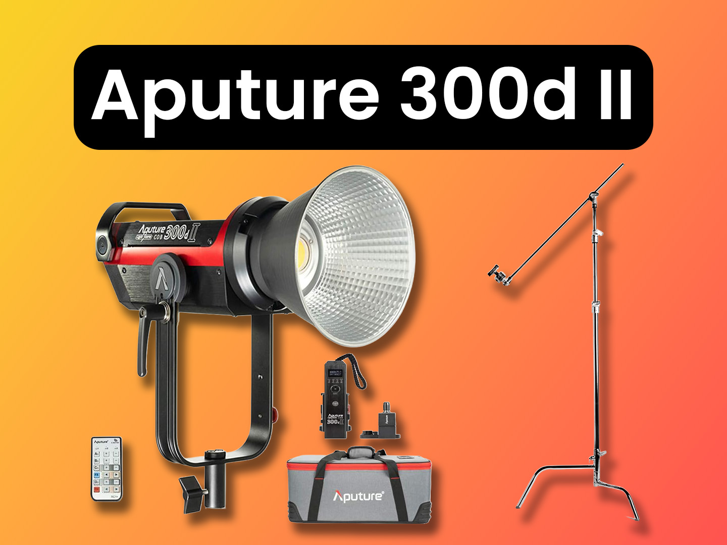 Aputure 300dii with c stand