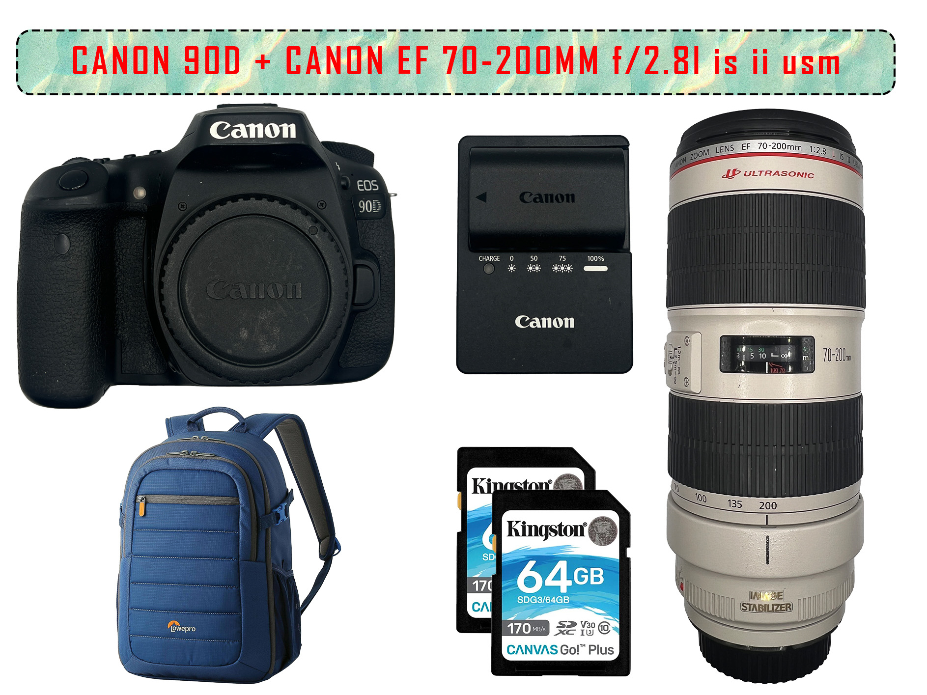 Canon eos 90d + ef 70-200 mm f/2.8