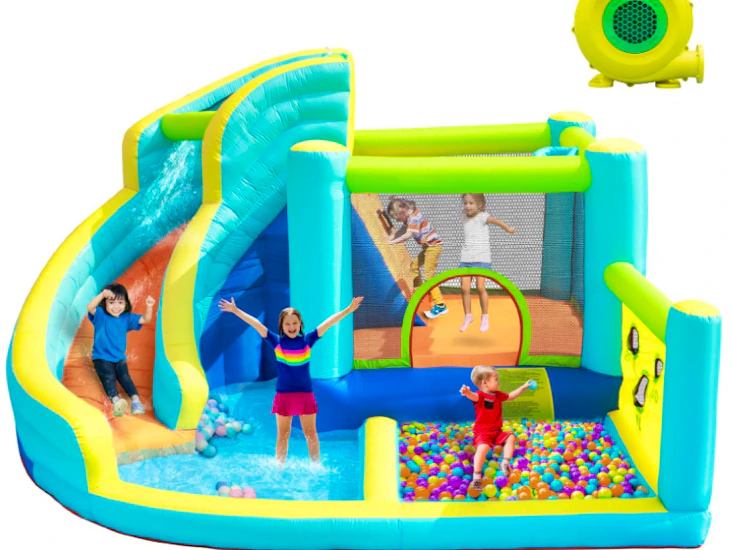 Uthyrning – uppblåsbar hoppborg / vattenlekpark för barn 🎉🛝🌊