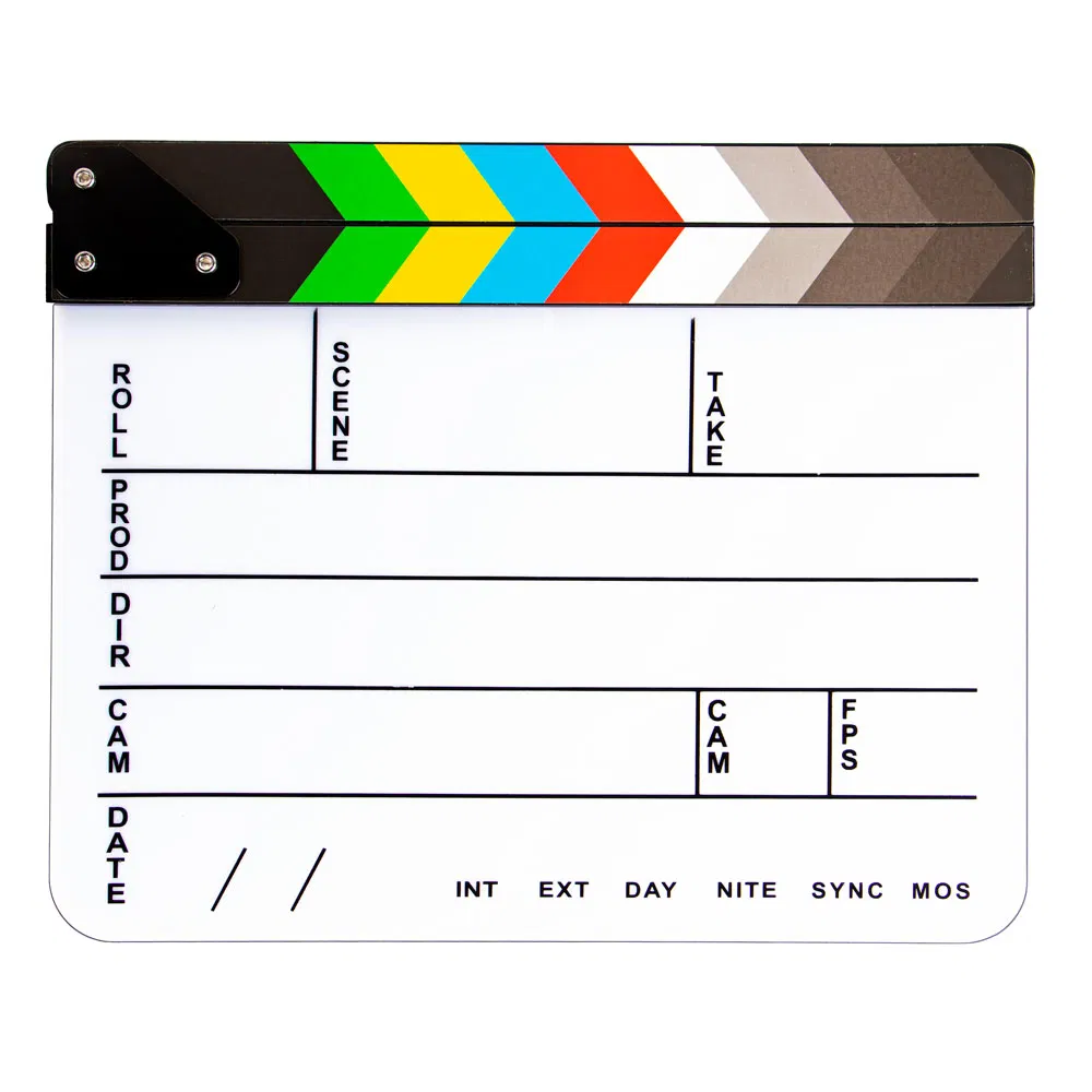 Klappa i plast för videoproduktion