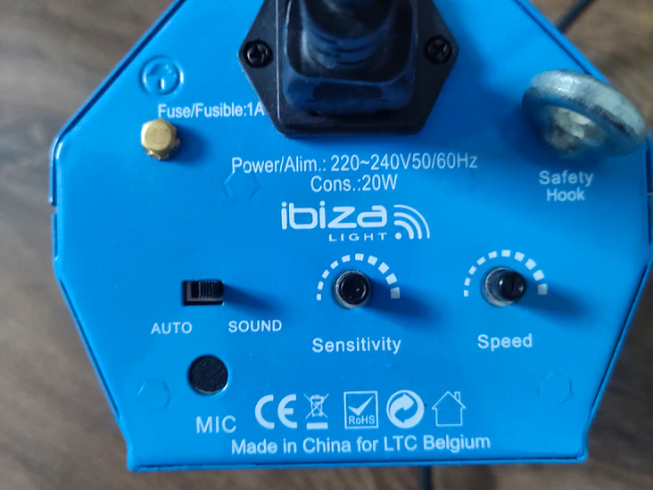 Ibiza lcm003led moonflower rgbwa musiikkiohjaus