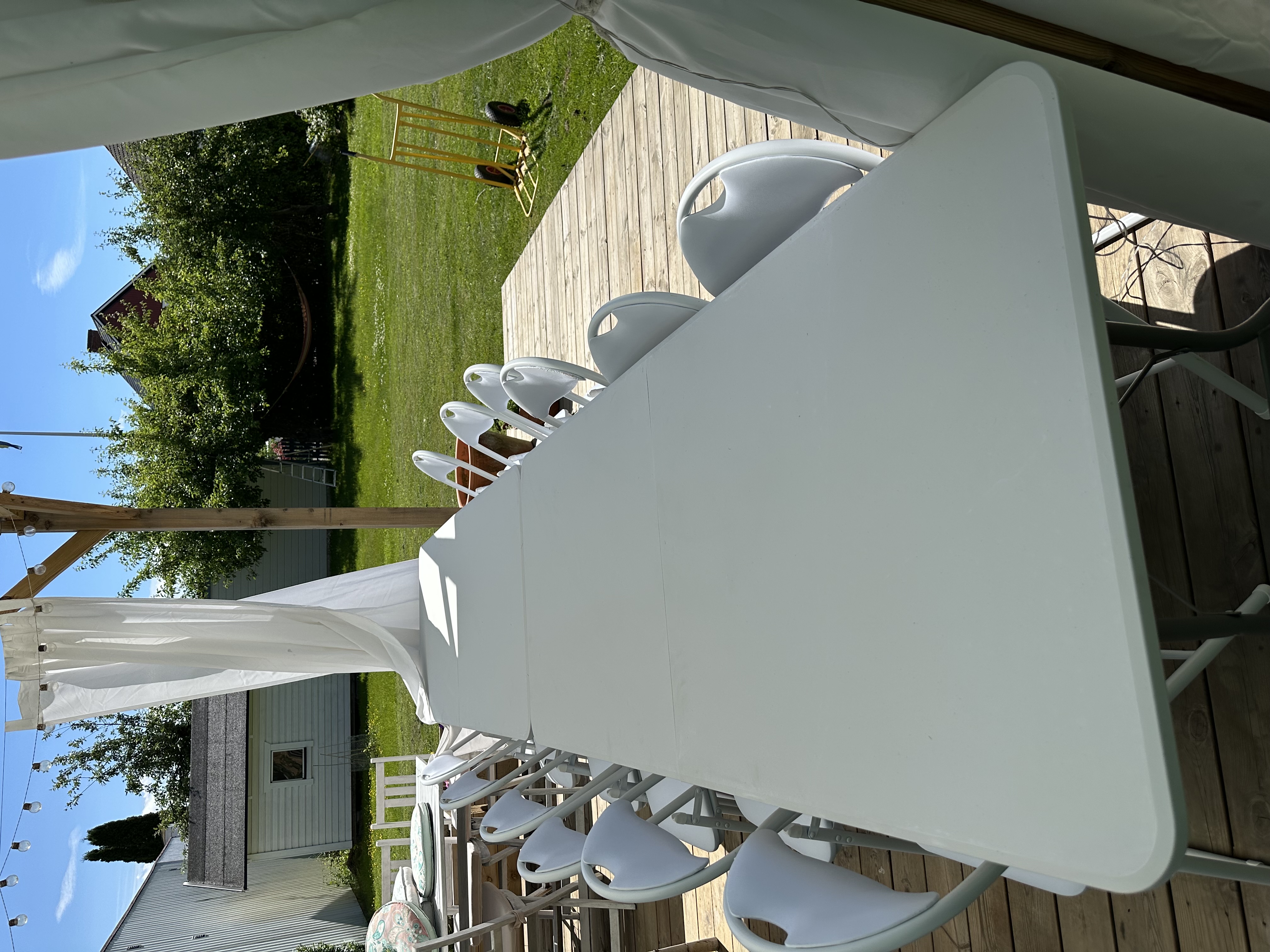 Hopfällbara bord+stolar 12 platser