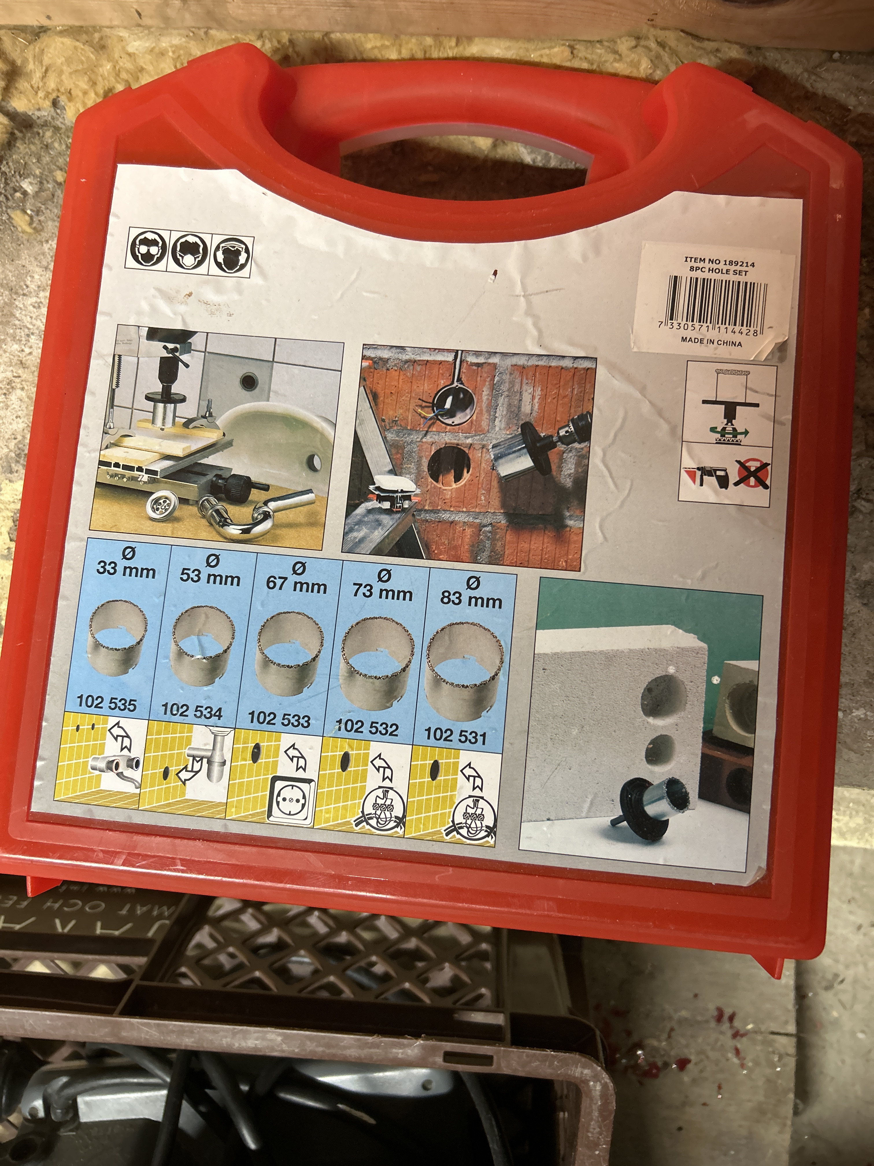 Hålsåg för kakel/klinker/tegel/