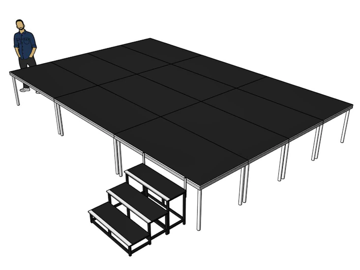 Scen 6x4m (storlek & höjd kan skräddarsys)(frakt möjlig)
