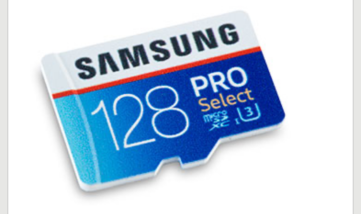 Samsung pro select 128gb microsdxc memory card 