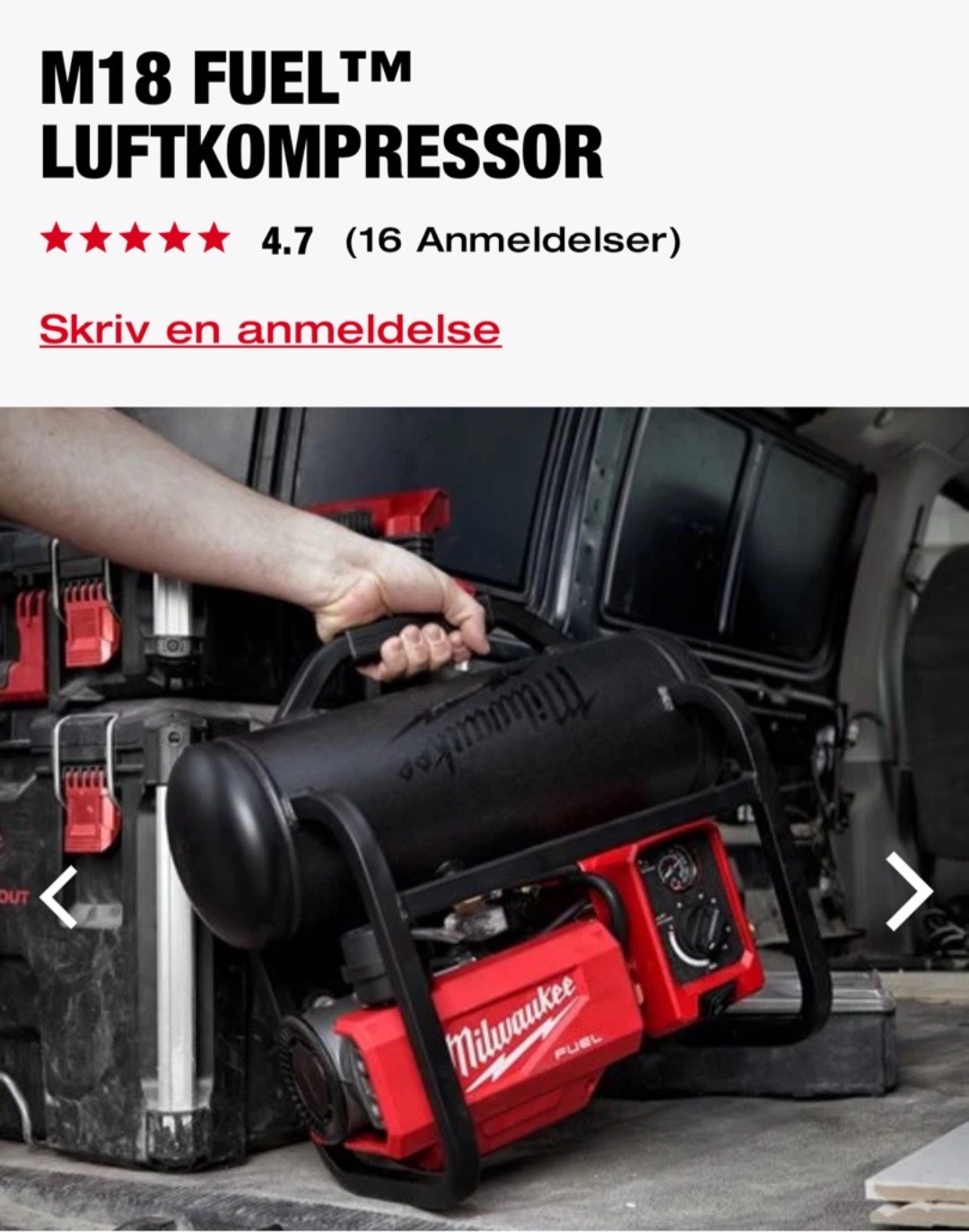 Milwaukee m18 fuel™ luftkompressor