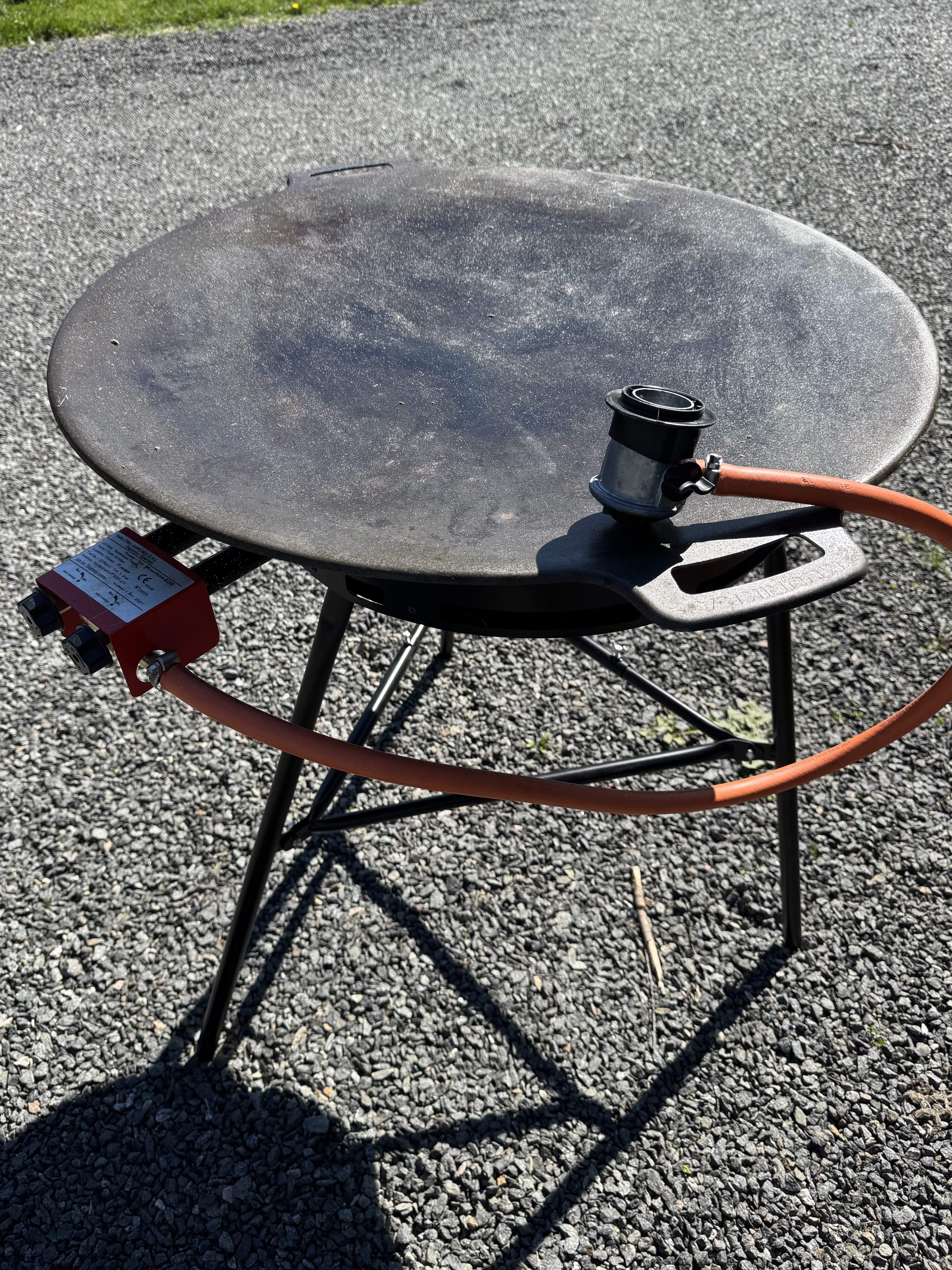 Murikkastekeplate med gassbrenner