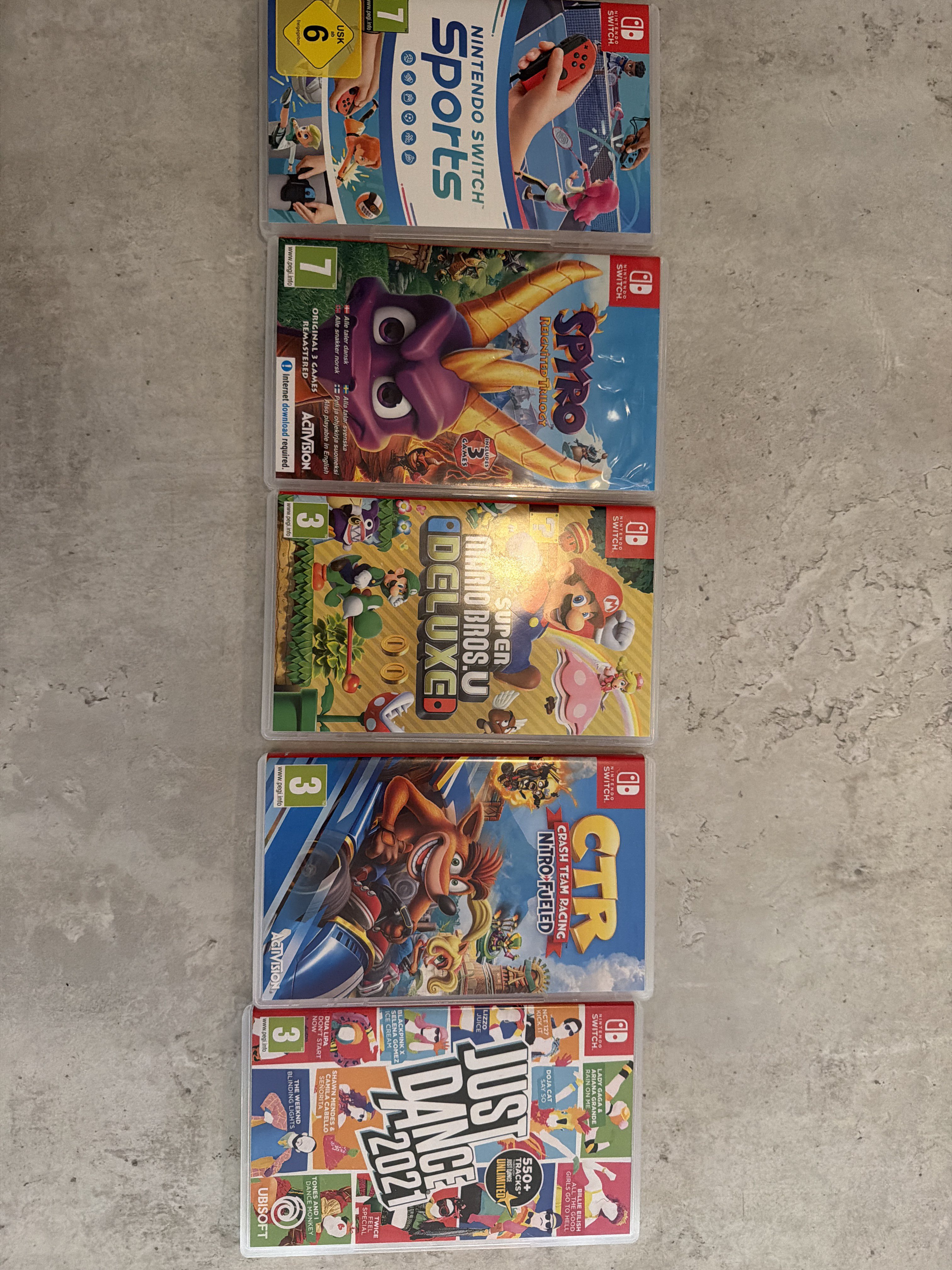 5 nintendo switch spel