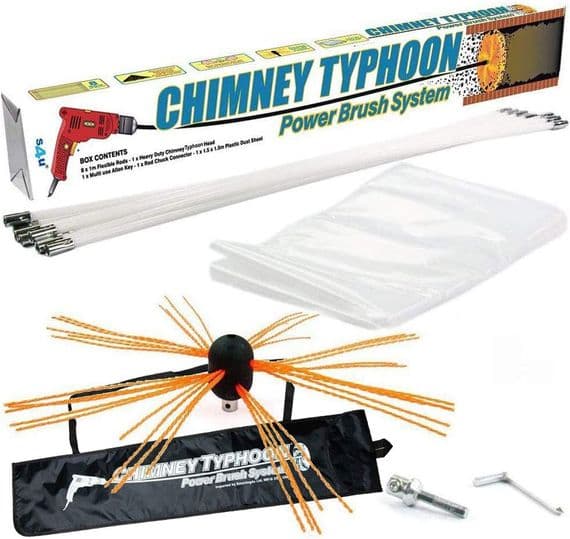 Chimley sweep power brush