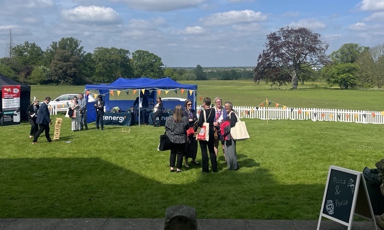 Large conference/party tent/marquee with 3 walls