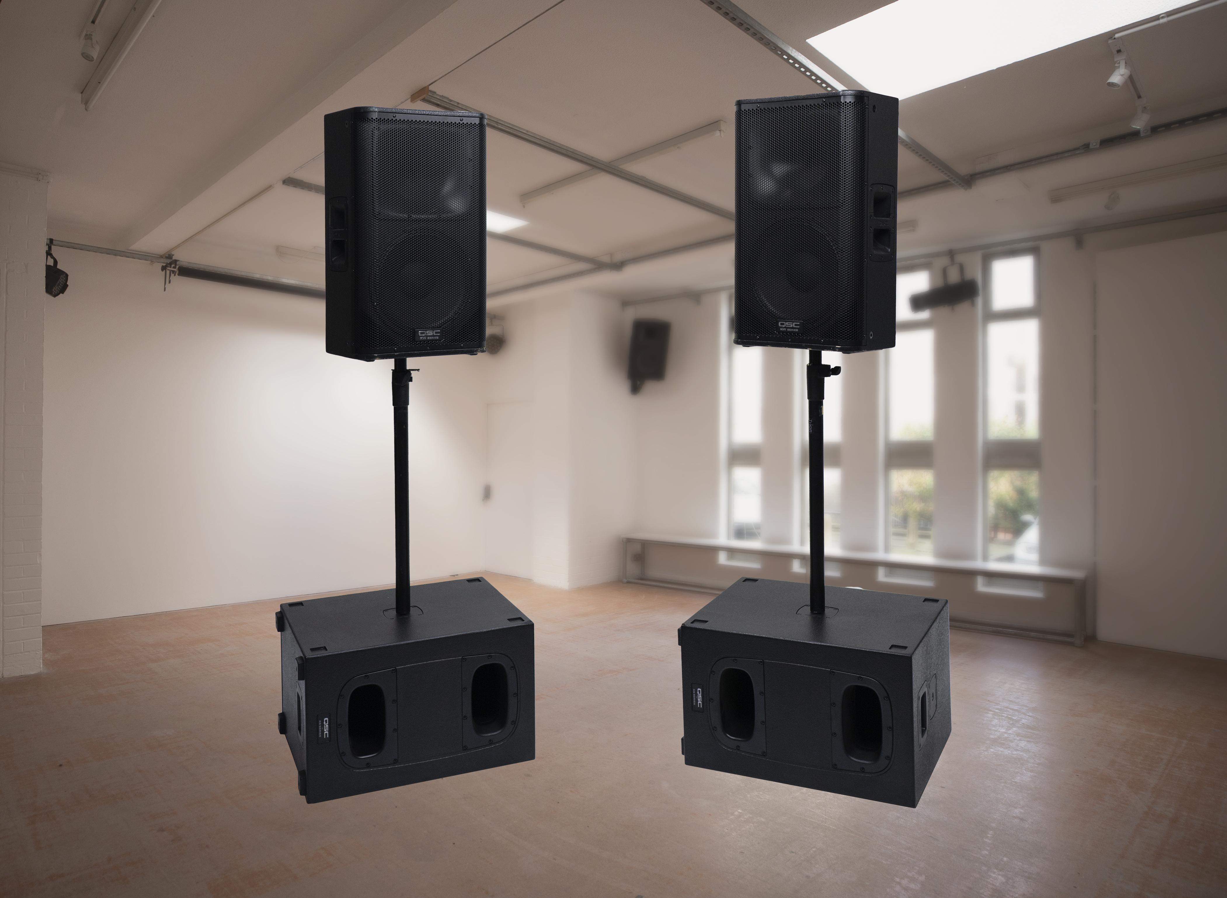 Medium duty sound system for parties and gigs – qsc kw122 + ks112