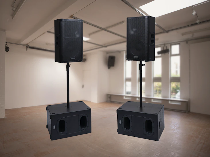 Medium duty sound system for parties and gigs – qsc kw122 + ks112