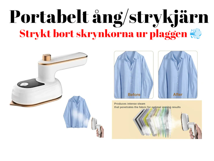 Vikbart mini resestrykjärn – perfekt för resor, semester och snabba fixar! 🔥