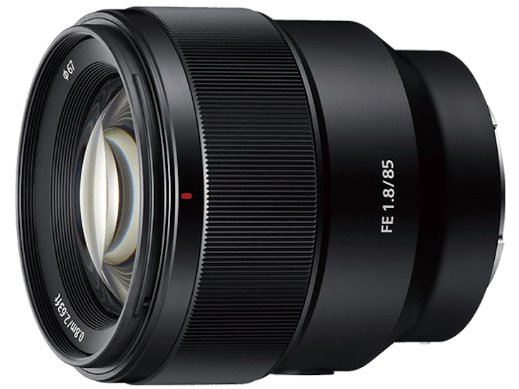 85mm prime lens with fast f1.8 aperture