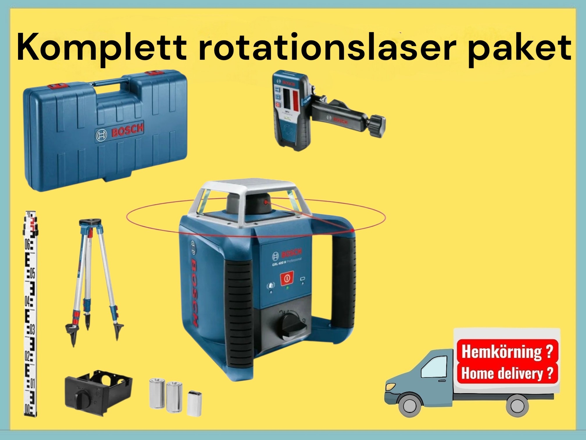 Rotationslaser bosch pro komplett