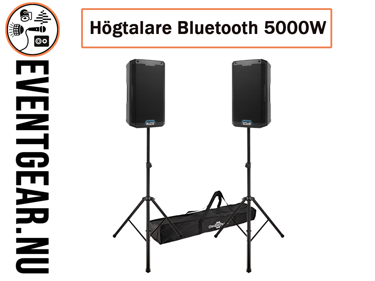 Kraftigt ljudsystem på 5000w med bluetooth [hemleverans]