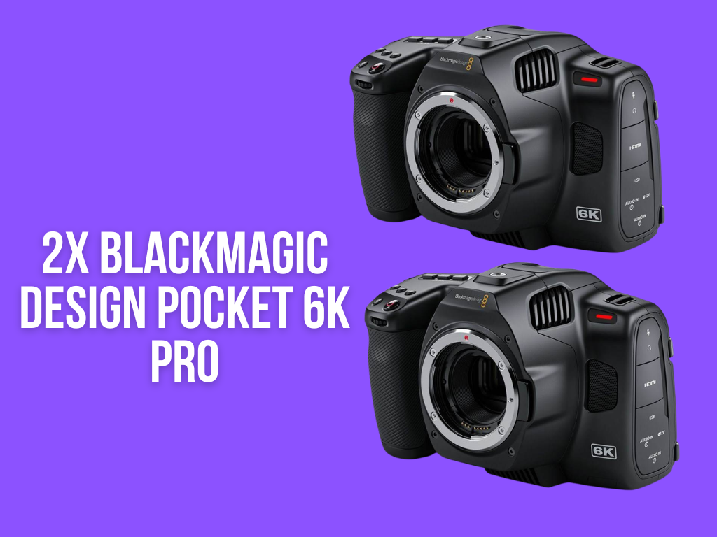2x blackmagic pocket cinema camera 6k pro bundle