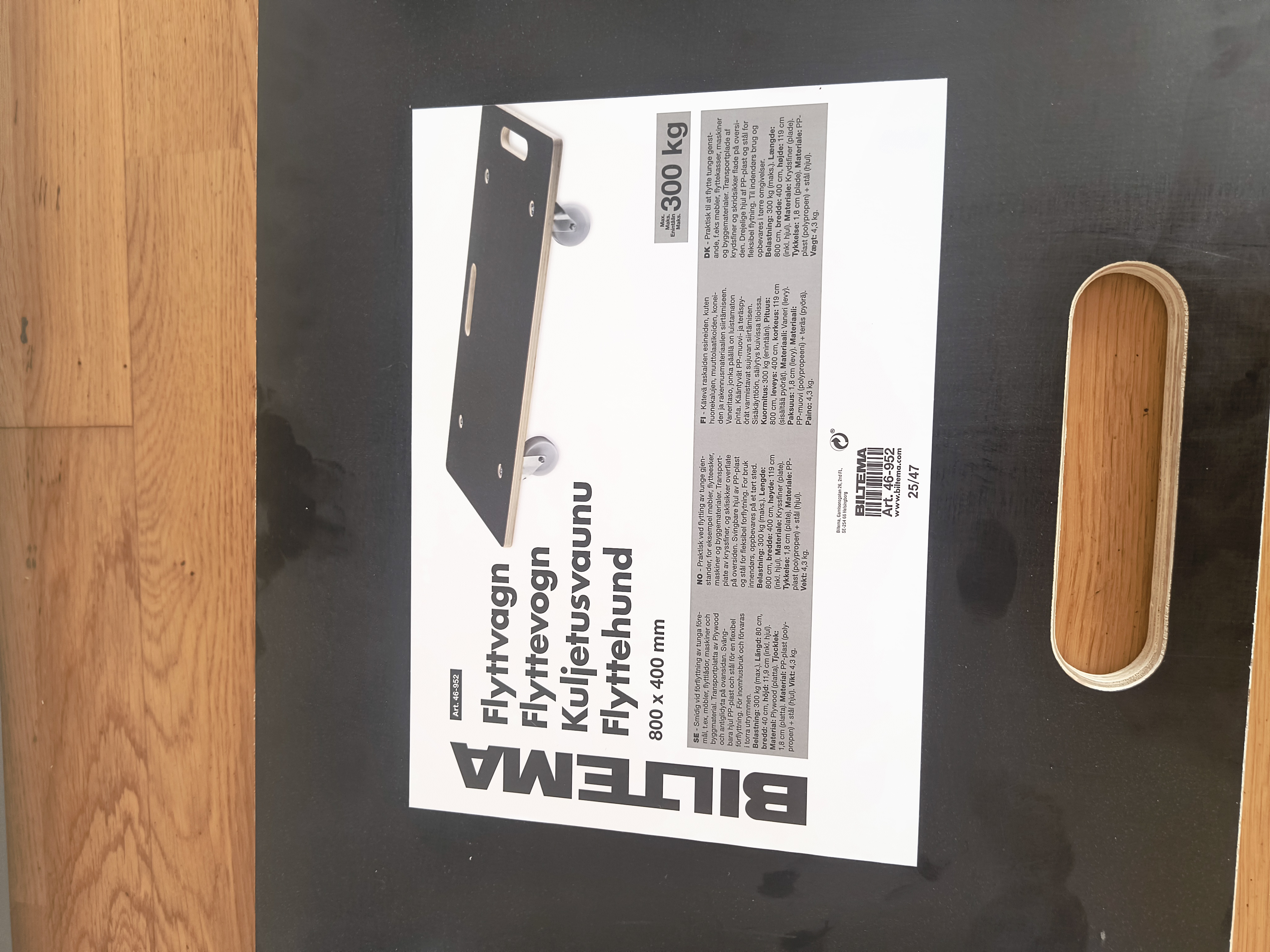 Smidig flyttvagn biltema – lastkapacitet 300 kg