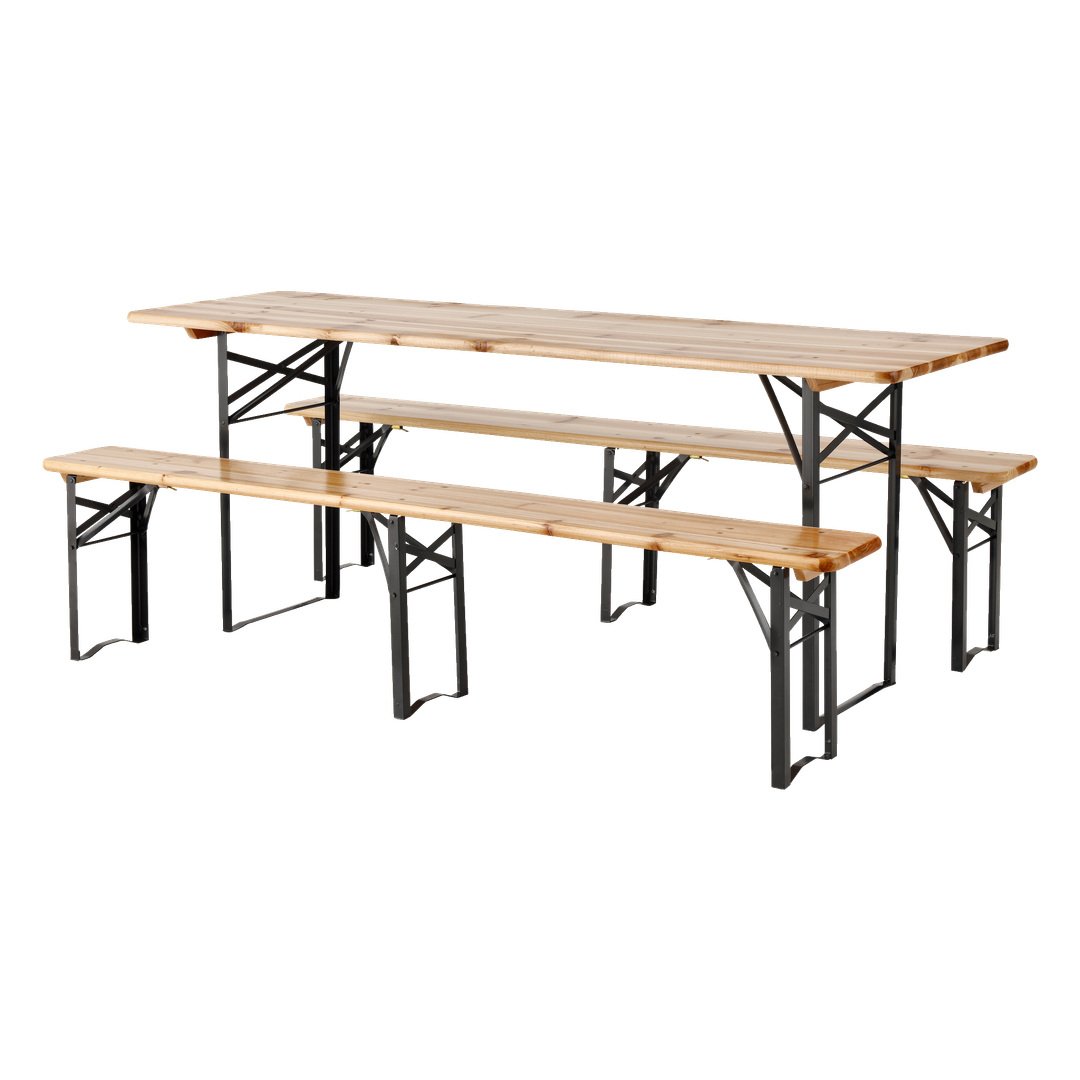 Bord og benkesett, har 30 sett (festivalbord)