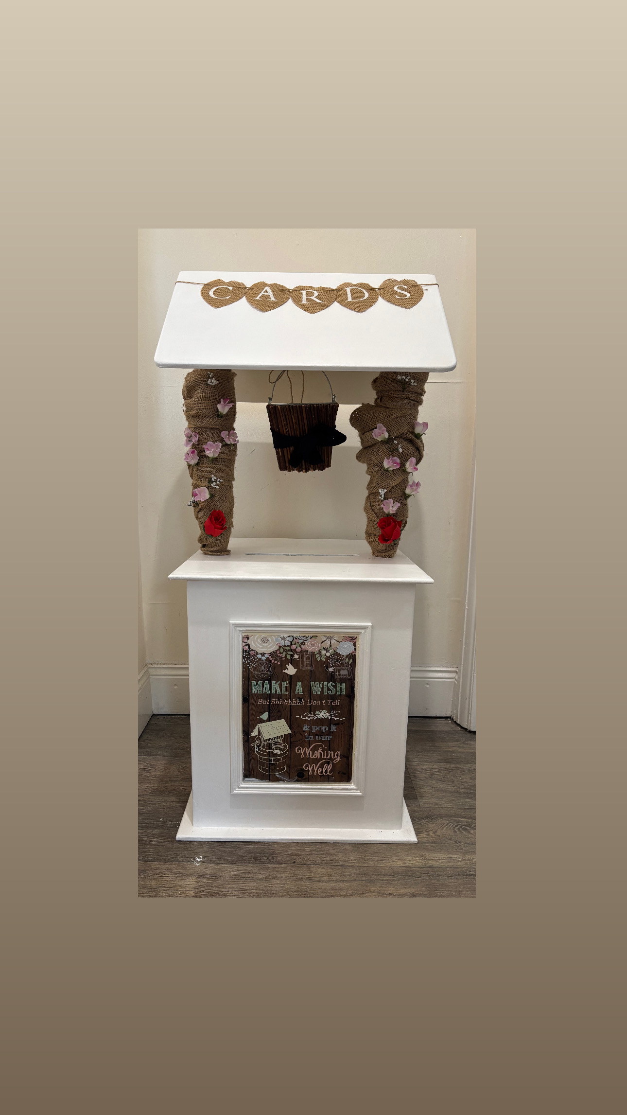 Wishing well for cards box 