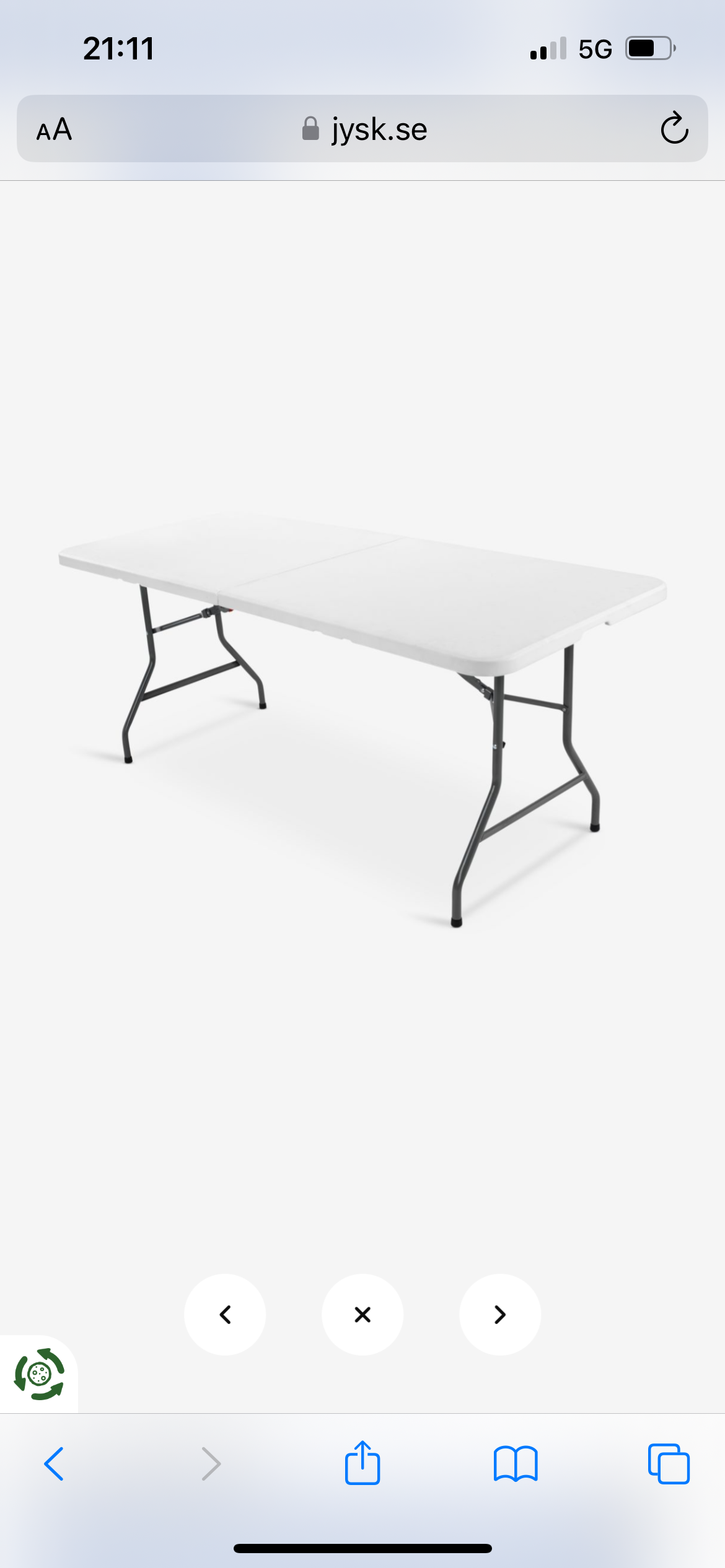 Paket 5 hopfällbara bord och 40 stolar