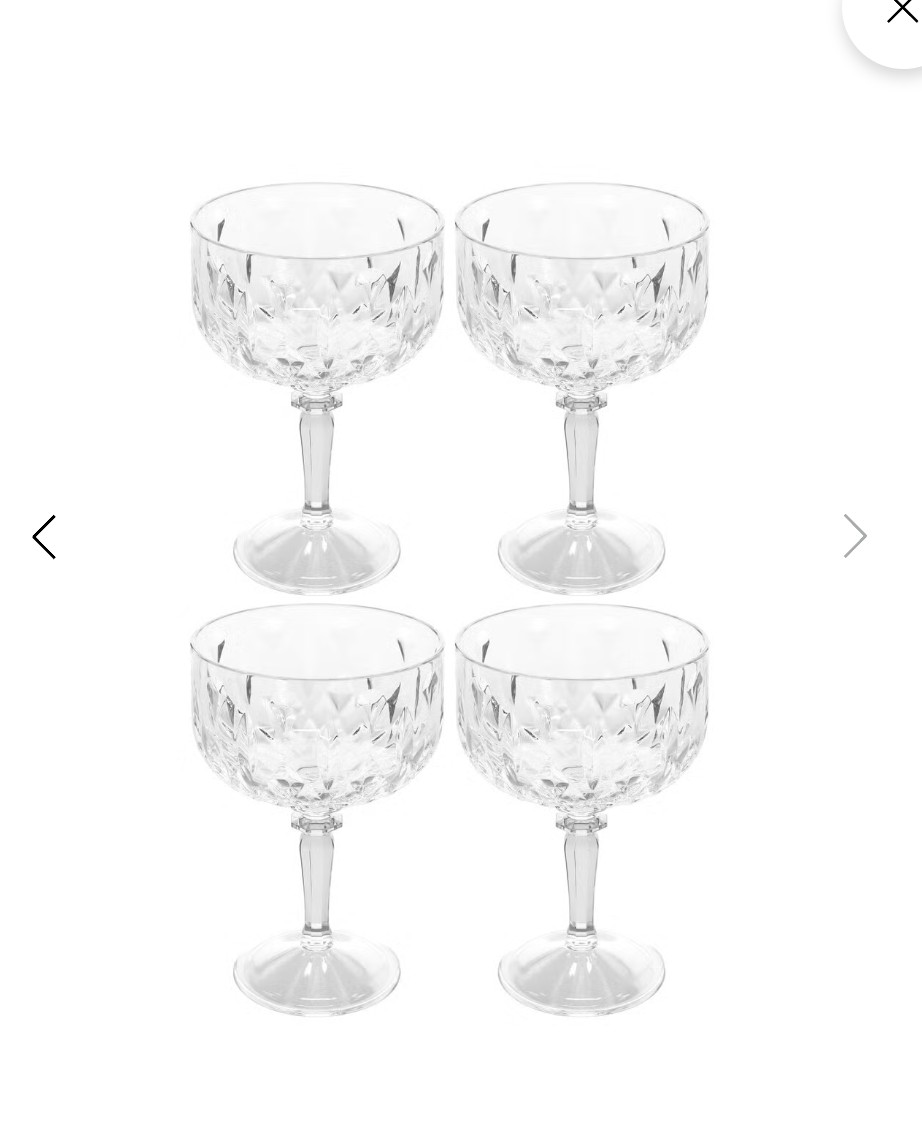 Champagneglas/vinglas i plast med kristallutseende 