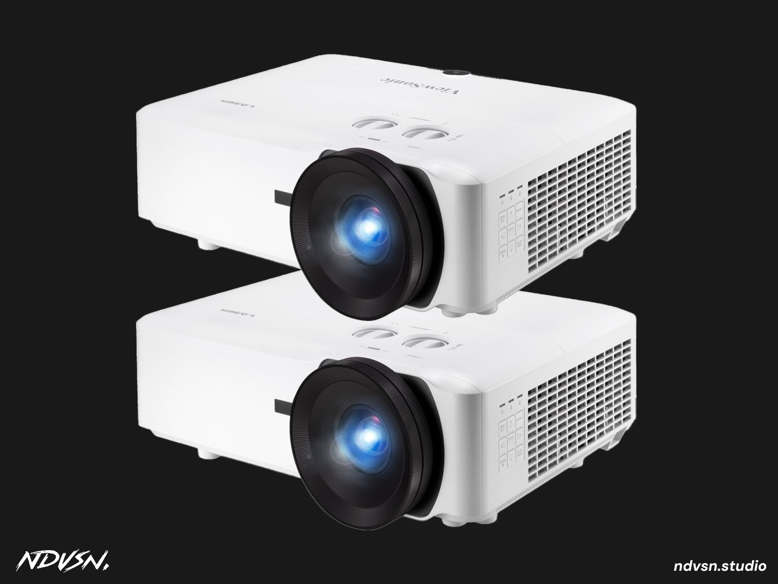2x viewsonic ls921wu 12k 12000 lumens - 6000 lumens bright short throw laser projector for large venue