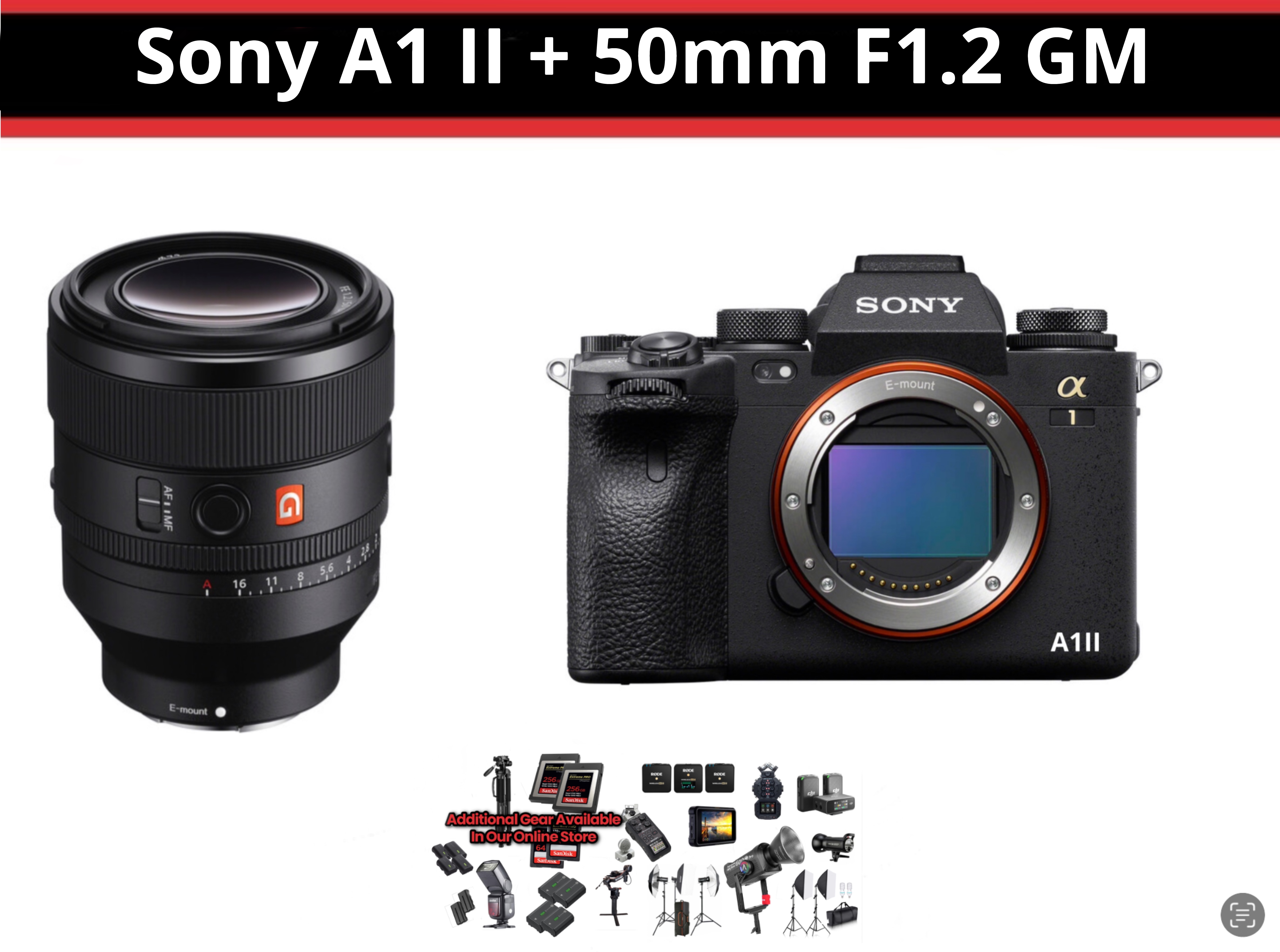 Sony a1 mark ii + 50mm f1.2 gm ( sony a1mii |  sony a1 ii )
