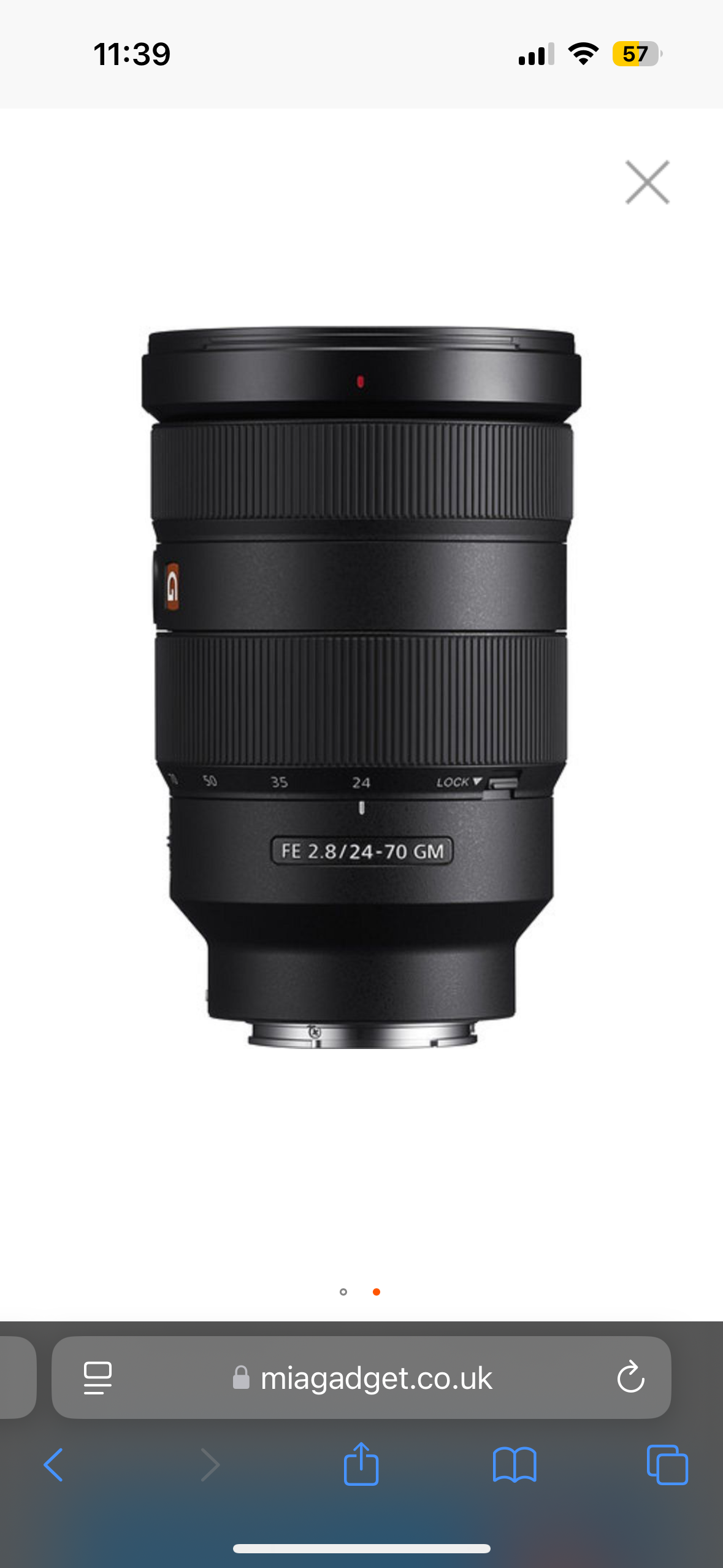 Sony fe 24mm - 70mm f/2.8 gm lens