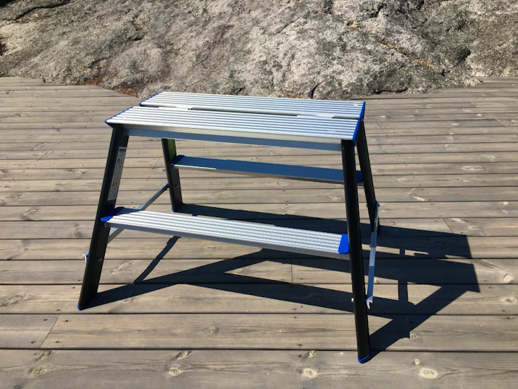 Montør krakk m/ 2 trinn - alu stigen