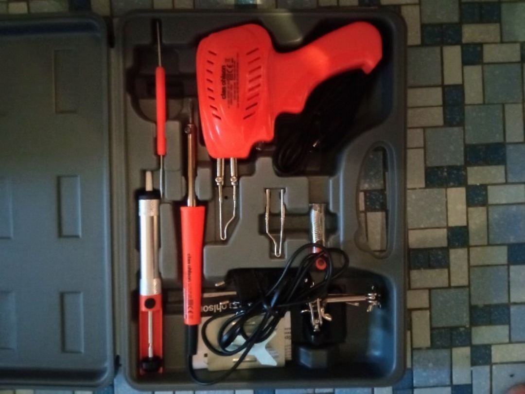 Lödkolvsset med tillbehör