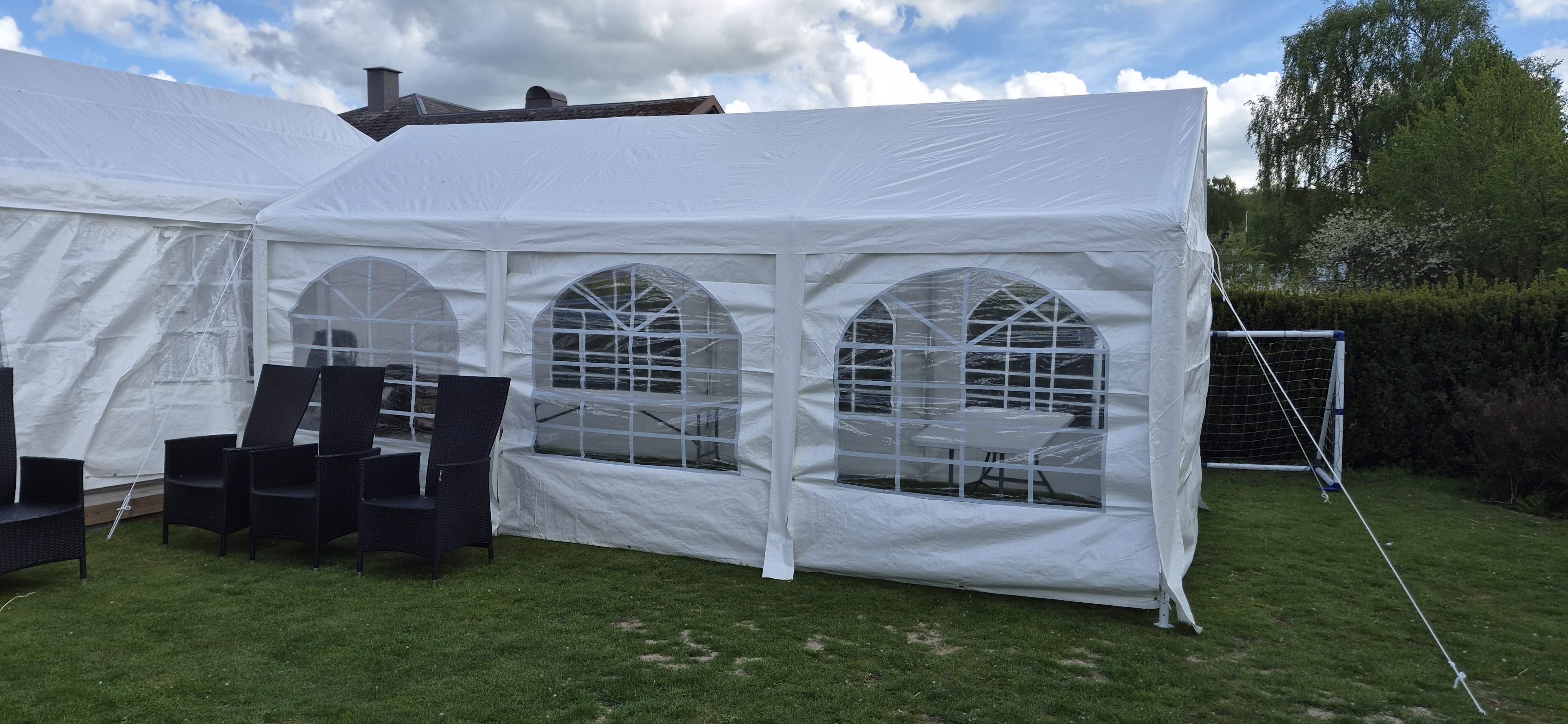 Partytält 3×6 meter – perfekt för mindre fester och middagar
