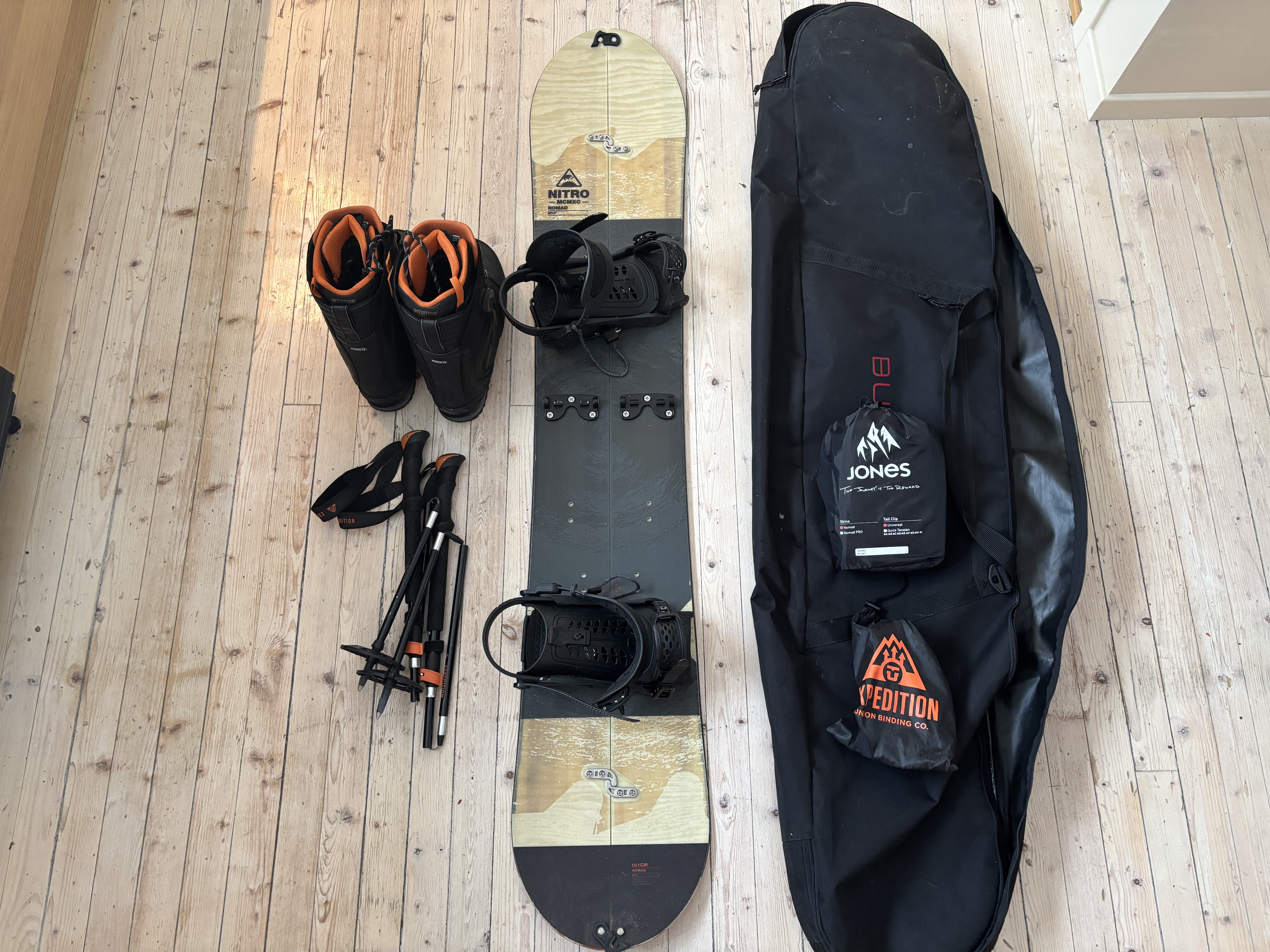 Nitro nomad 161 splitboardpakke
