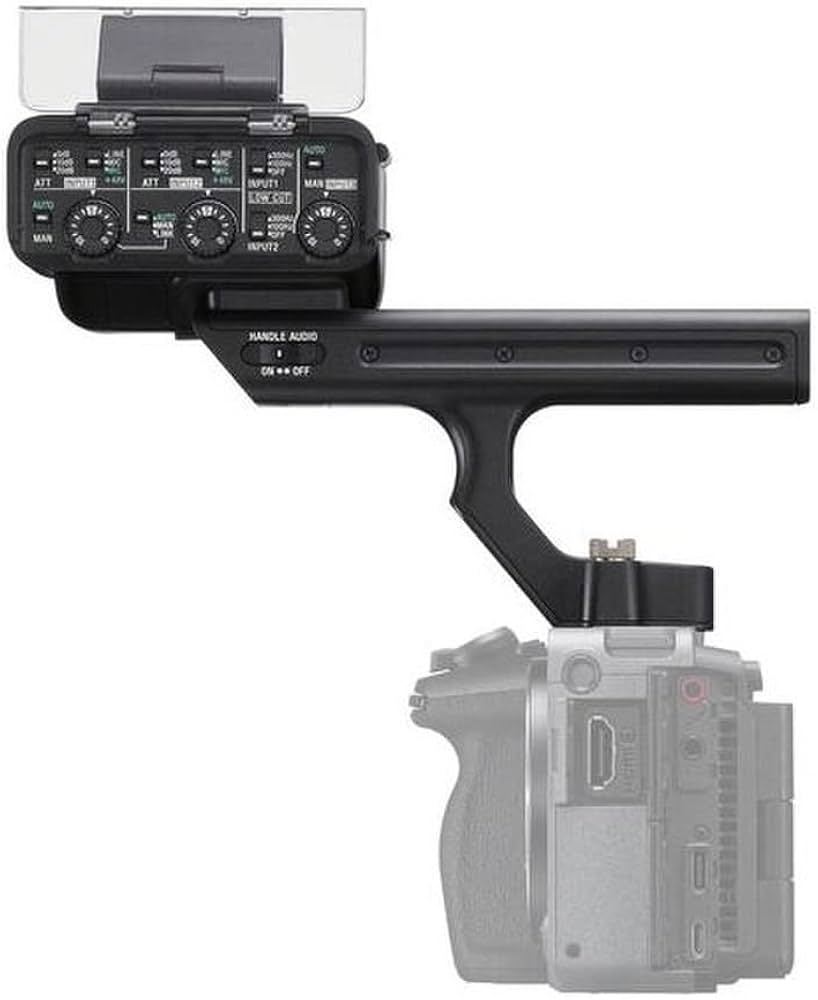 Sony xlr handle unit with a variety of inputs and controls