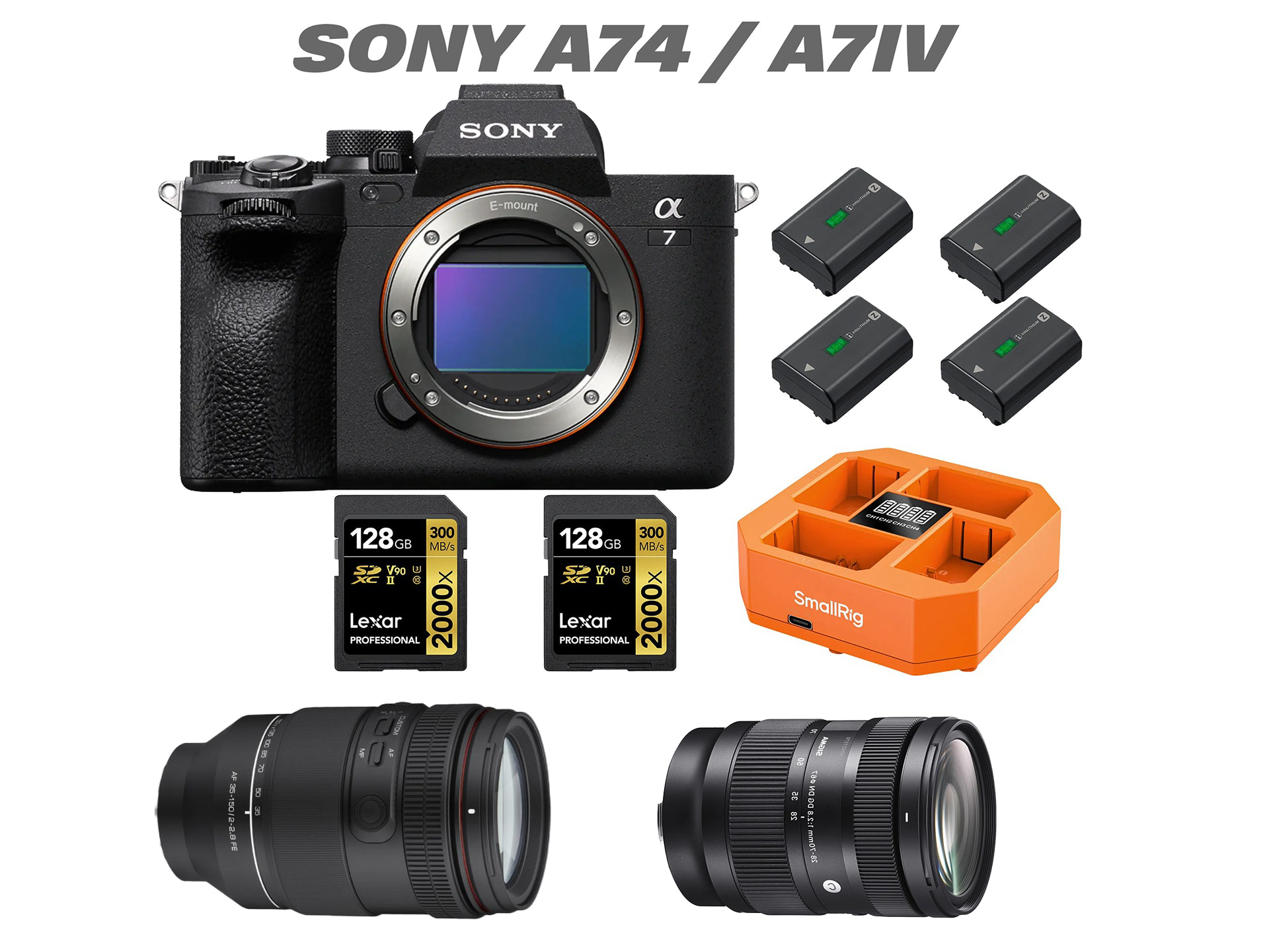 Sony a74 / sony a7iv med objektiver