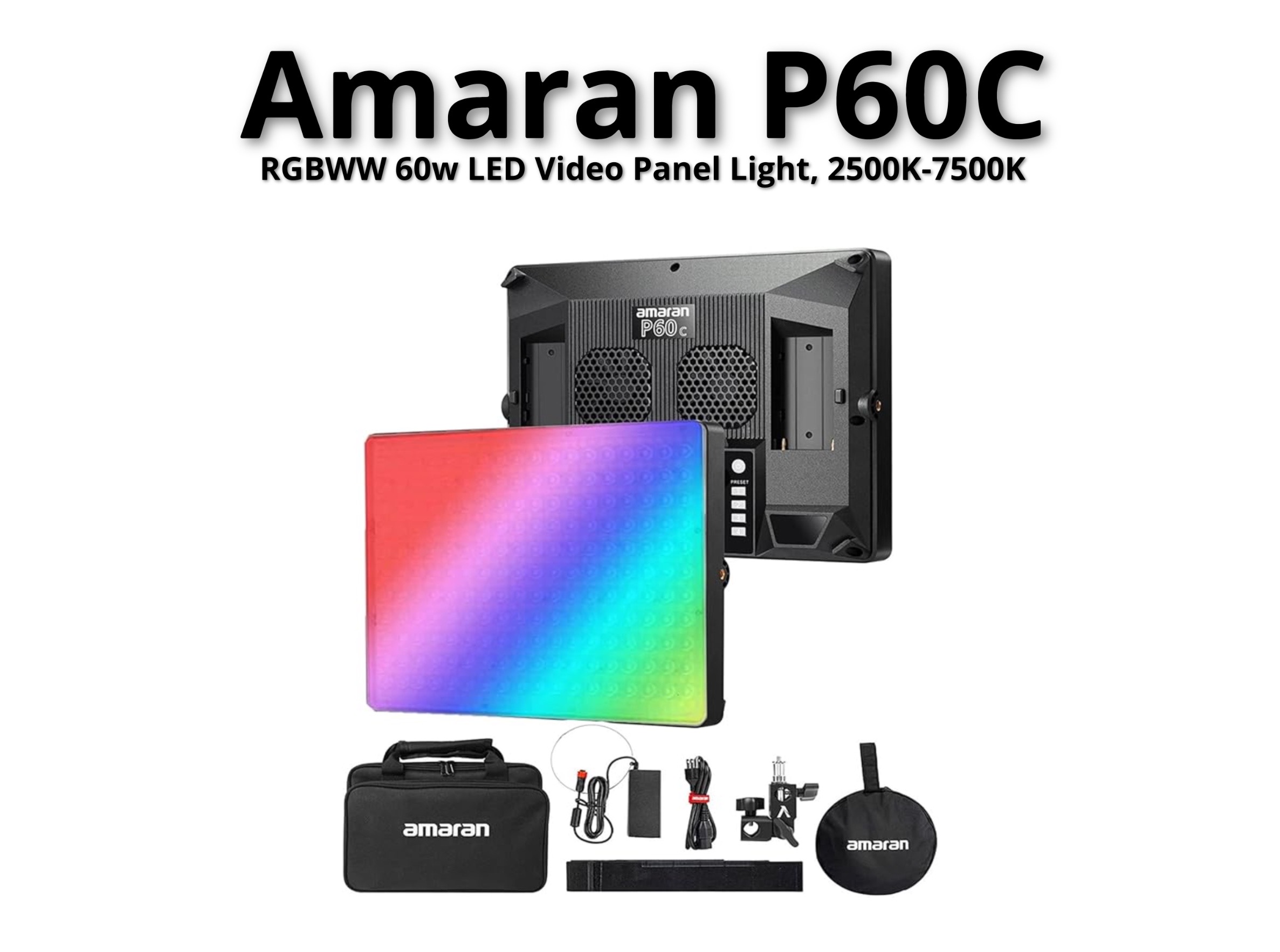 Amaran p60c rgbww led light kit 