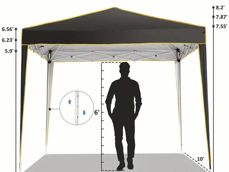 3*3 popup tält med väggar